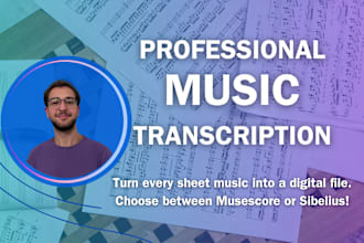 transcribe sheet music into a digital file