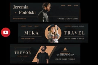 design an attractive and professional youtube banner for you