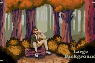 create pixel art backgrounds and illustrations