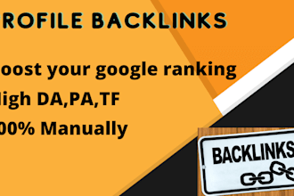 create manual profile backlinks on high authority websites