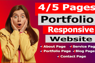 design a 5 pages personal portfolio website within 24 hours