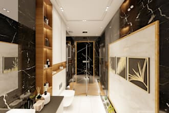 design luxury washroom interior