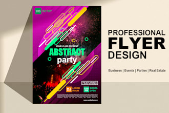 design professional and eye catching flyers for business or events