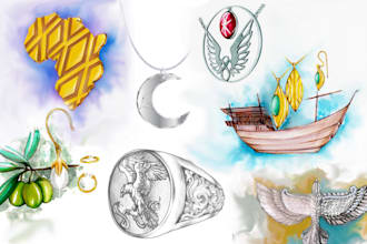 draw a jewelry illustration or sketch