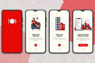 design splash screen and onboarding screens for mobile app