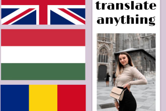 translate from english to hungarian, romanian and vice versa