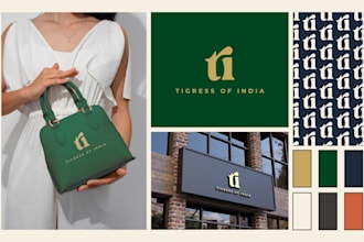 create a modern luxury logo and complete brand identity kit