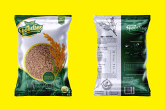 design premium flour, rice, biscuit, wheat packaging