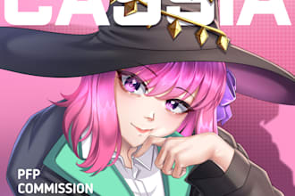 draw anime illustration, original character, fanart in anime style