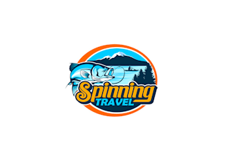 design fishing and traveling project logo