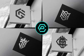 do monogram logo design for urban streetwear clothing line fashion and apparel