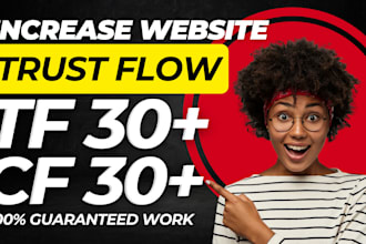 increase majestic trust flow tf 30 plus with manual backlinks