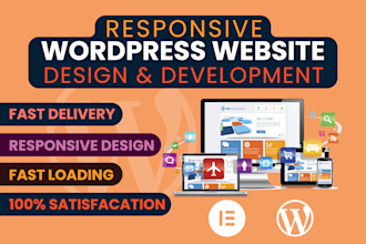 design wordpress  business website or  portfolio website