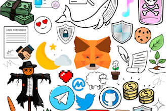 make doodles, badges,stickers or line art for you  in vector graphics
