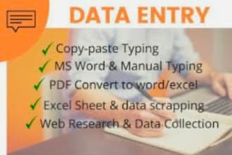 provide data entry and data management services