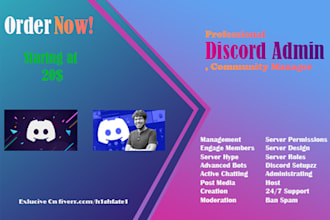 your discord admin, community manager