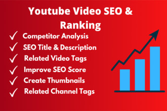 do your youtube channel SEO just in few hours