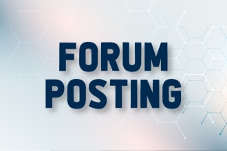 make 25 niche related posts on your requested forum