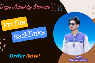 manually 1000 unique high authority profile  backlinks