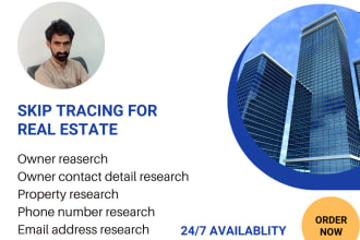 do skip tracing for real estate, owner phone and email research
