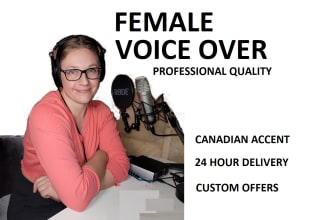 record a feminine, friendly voiceover
