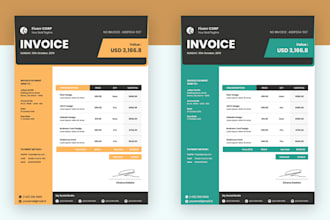 design custom invoice template, letterhead, worksheet, and pricelist in 12 hours