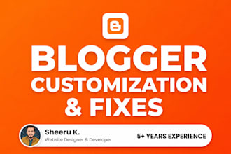 customize blogger theme, edit website and fix blogspot template bugs or errors