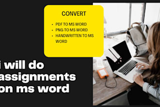 do assignment , mathematic equations on ms word