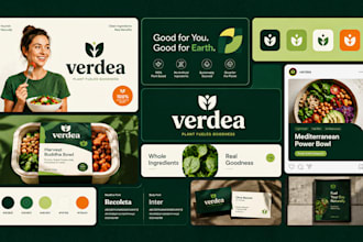 design modern logo brand identity, brand guidelines, branding kit and brand book