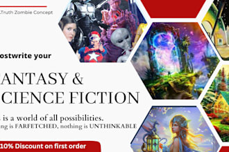 ghostwrite your fiction and nonfiction fantasy, sci fi story