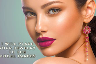 mockup earrings and jewellery on real models with photoshop