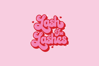 design vintage font logo for lash business