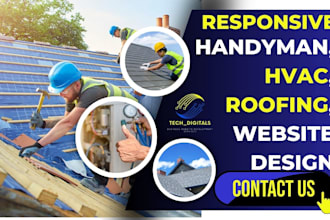 design handyman, hvac, roofing website, handyman hvac, roofing leads