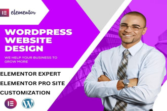 wordpress website design using elementor pro