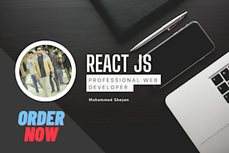 design and develop websites in react js