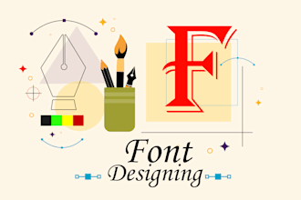 develop a custom font design for your projects in otf or ttf