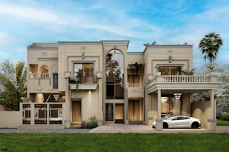 do 3d visualization and architectural 3d modeling, exterior design and rendering