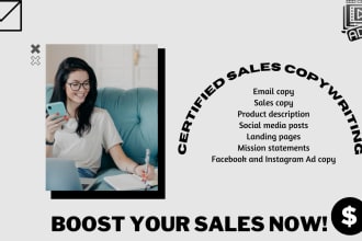 write website copywriting, sales copy and ads