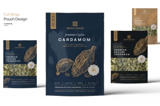 design a premium pouch design for spices or food products