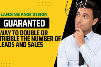design landing page design sales page product page website design wordpress