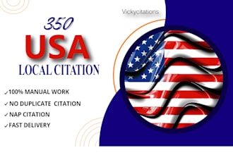 do 350 USA local citations and directory submission