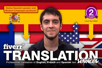 translate into english, french or spanish with best quality