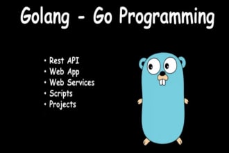 develop web applications, rest API in golang