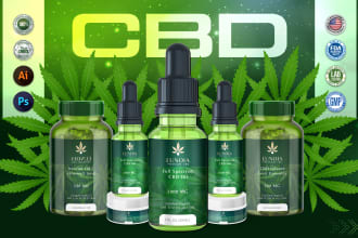 do professional product label design, supplement label packaging design and logo