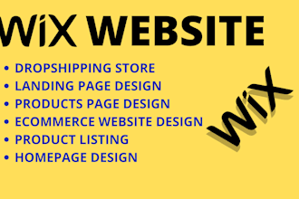 wix website design redesign wix store or wix landing page design