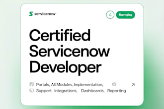 provide assistance with any kind of servicenow work