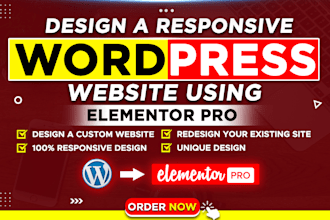 design responsive wordpress website using elementor pro