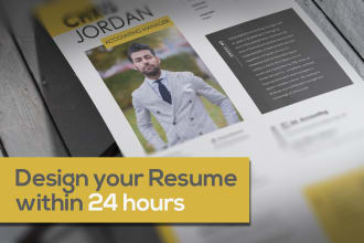 create resume design or CV design within 24 hours