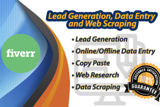 do lead generation, data entry and web scraping