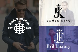 create monogram luxury fashion clothing  and streetwear logo